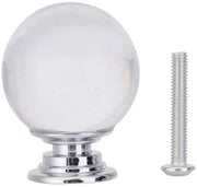 Corona d'oro - Maniglia in vetro cristallo - Pomo di coperchio - Design elegante - Translucido - Accessori di arredamento - Perfetto per cassetti - 30mm