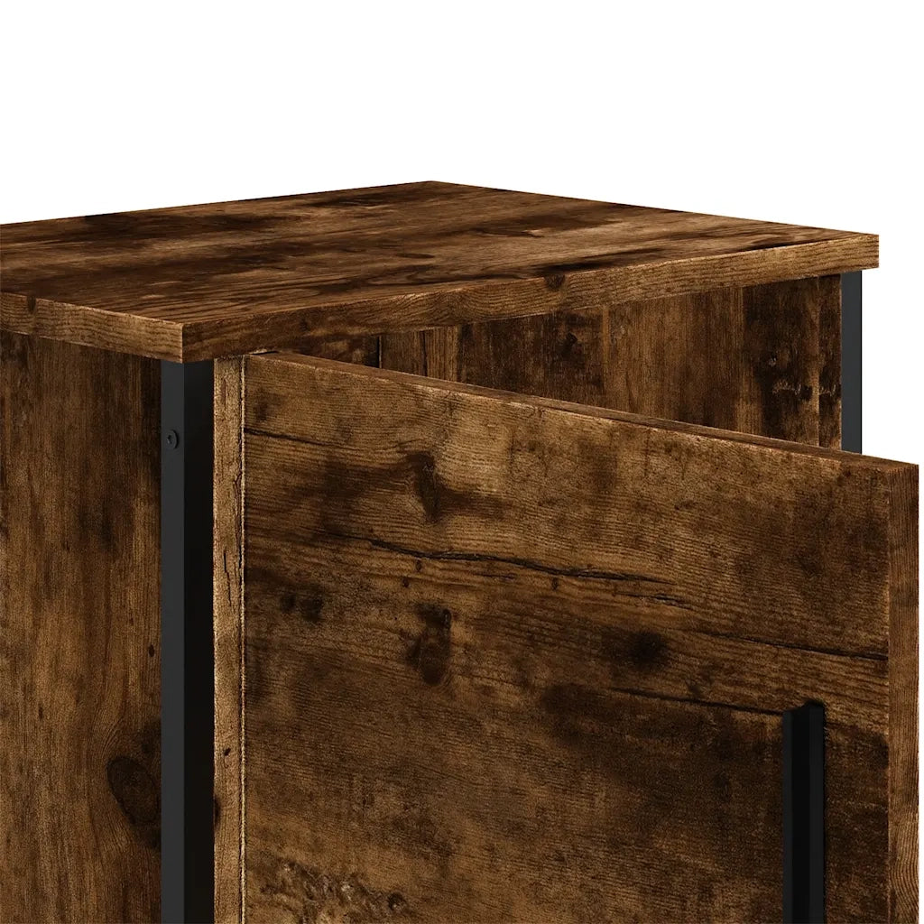 Comodini 2pz Rovere Fumo 40x30x40 cm in Truciolato 848519