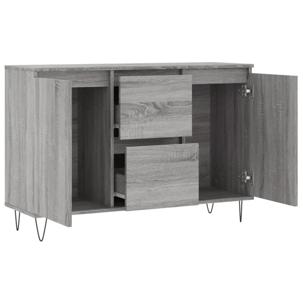 Buffet credenza cassettiera armadio mobile contenitore organizer cucina soggiorno salotto Sonoma 104 x 35 x 70 cm legno ingegnerizzato grigio 02_0036278