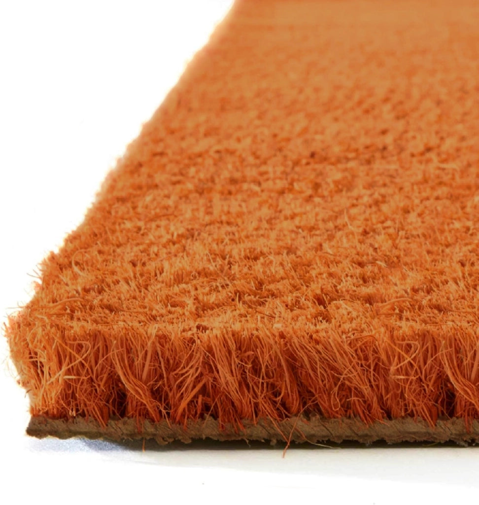 Zerbino Cocco Naturale Colorato Antiscivolo Su Misura Tappeto Ingresso Entrata 40x100 cm Cognac