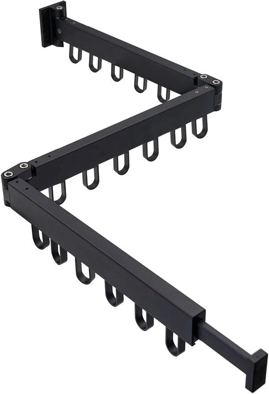 Trittoria 3 in 1 - Riscattabile e Ripiegabile - Adatta per Terrazza e Bagno - Nero
