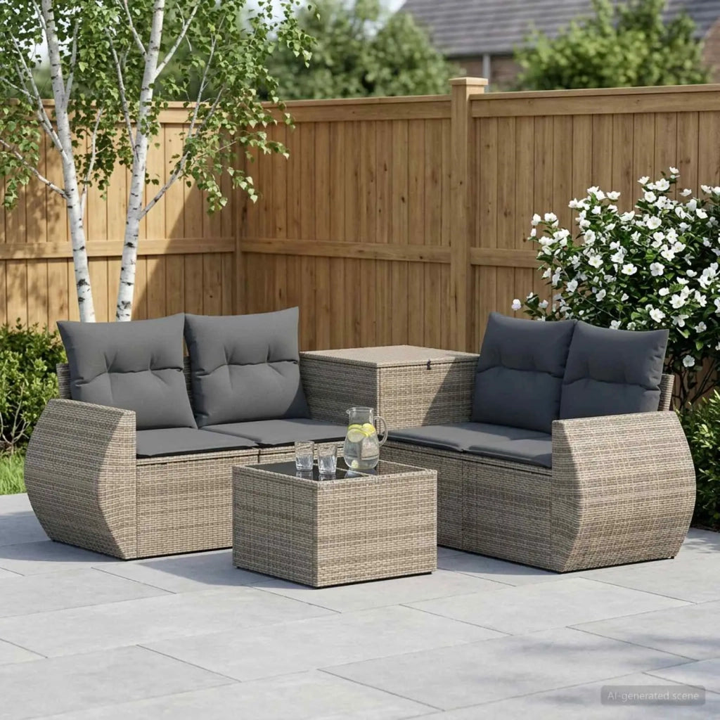 Set di divani 6 pz Grigio e Grigio Scuro 3447514