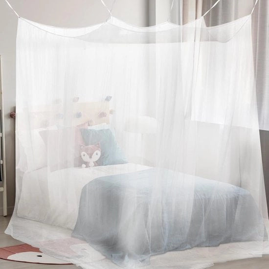 Rete Mosquito per Letto - Protezione dagli Insetti per Letto matrimoniale, Bagni e Giardini, 100 x 200 x 200 cm - Bianco