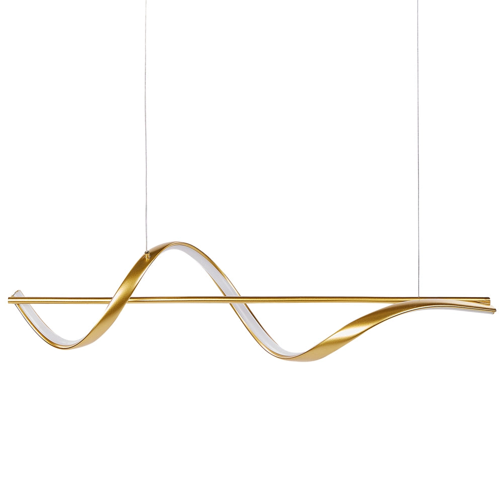 Lampada a sospensione LED in metallo dal design geometrico oro stile contemporaneo