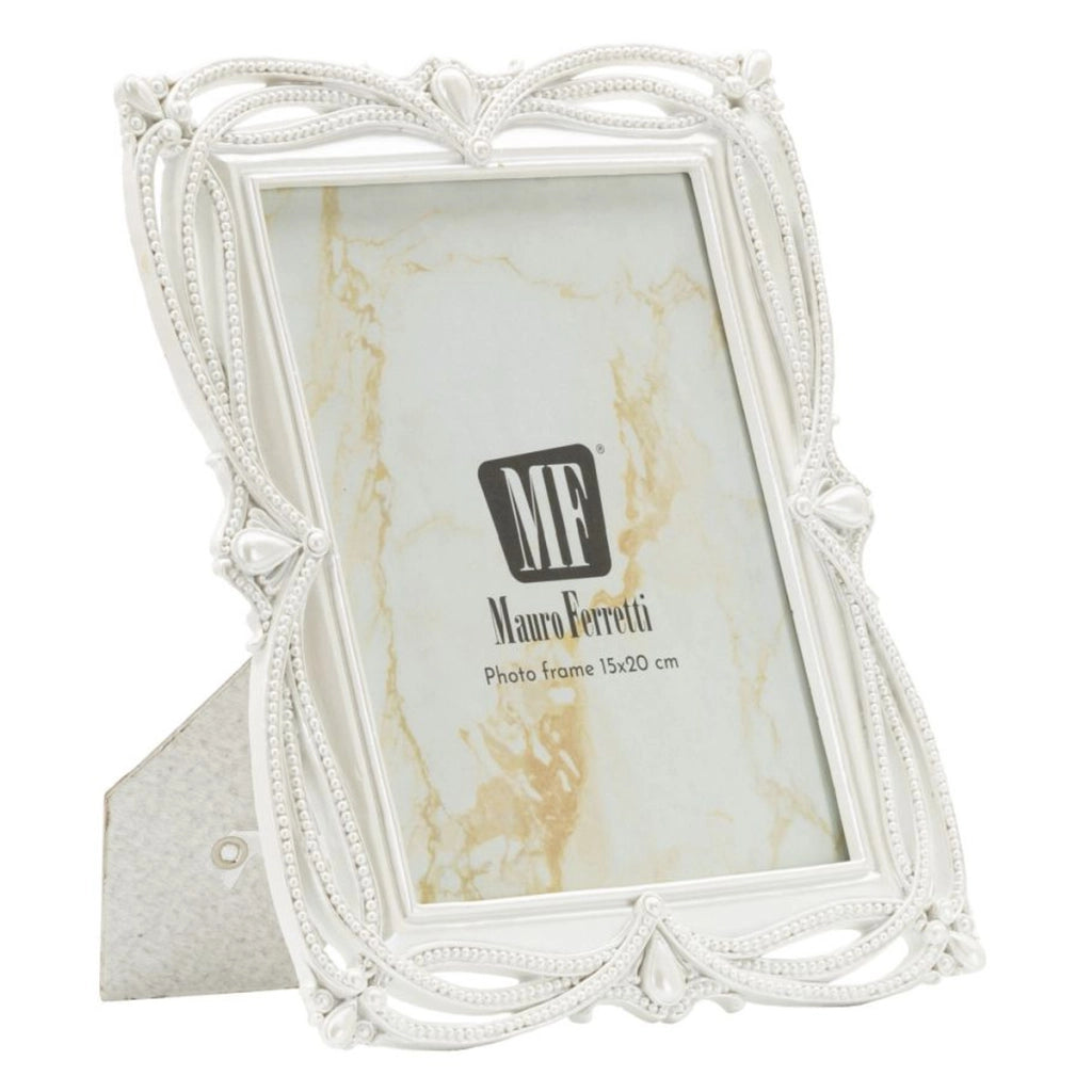 Cornice portafoto Ribbon argento con profilo a nastro 15x20 cm