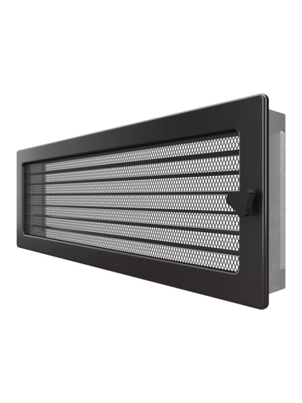 Griglia di ventilazione per camino 17x49 grafite con tapparelle avvolgibili