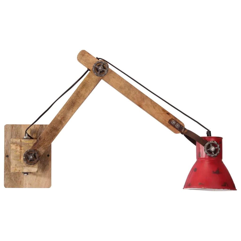 Lampada a Parete 25 W Rosso Anticato 96x15x20 cm E27 371843