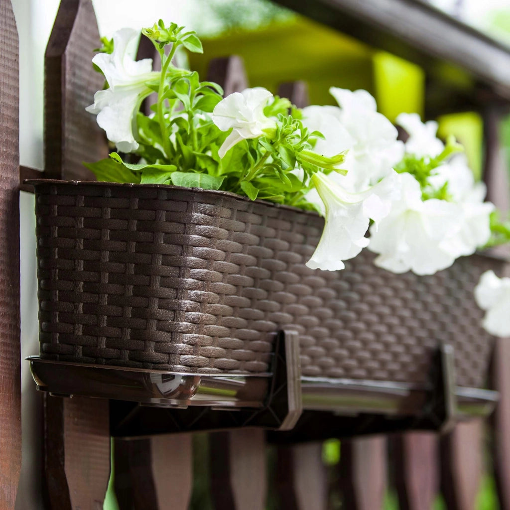 KADAX Supporto per vasi da fiori da balcone, 40 cm, 4 pezzi