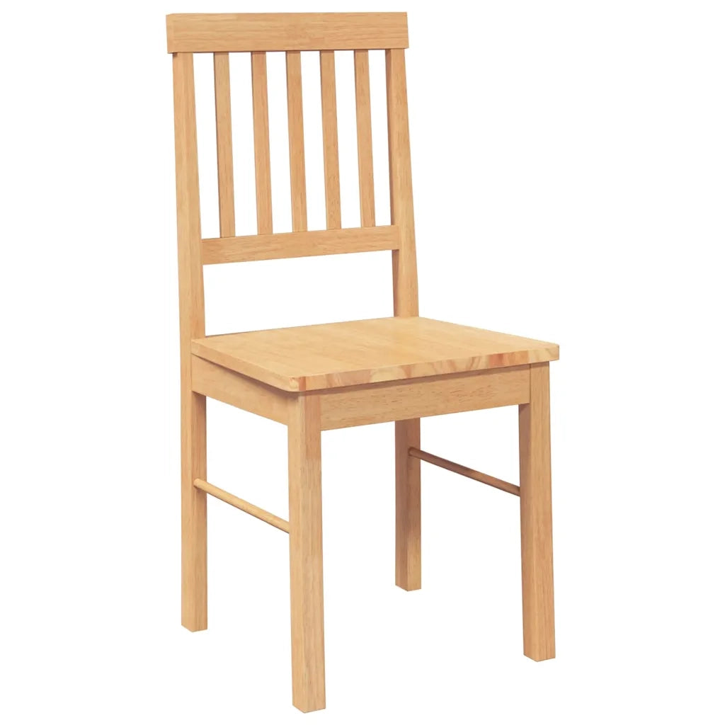 Sedie da Pranzo 2 pz in Legno Massello di Hevea