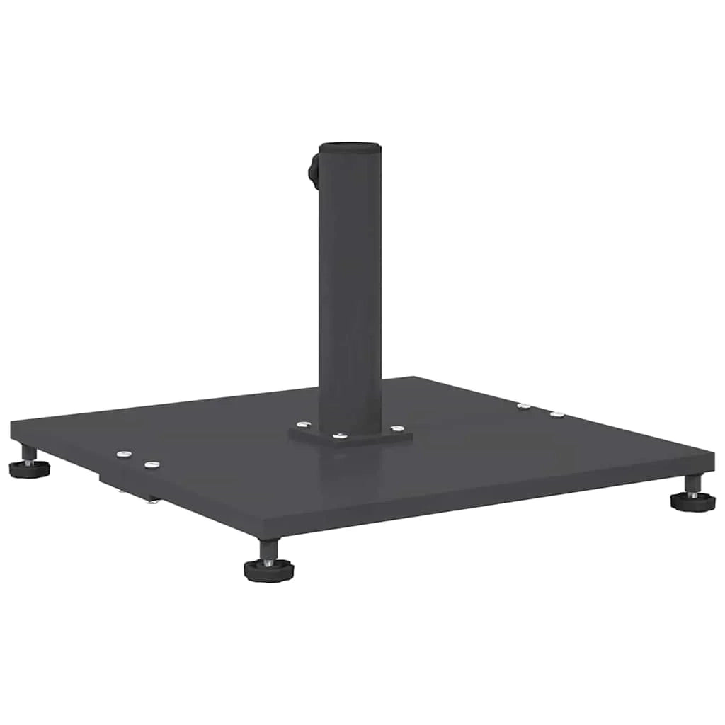 Base per ombrellone da esterno quadrata dal design moderno ed elegante 45 x 45 x 31 cm in acciaio grigio scuro codice 02_0058924.