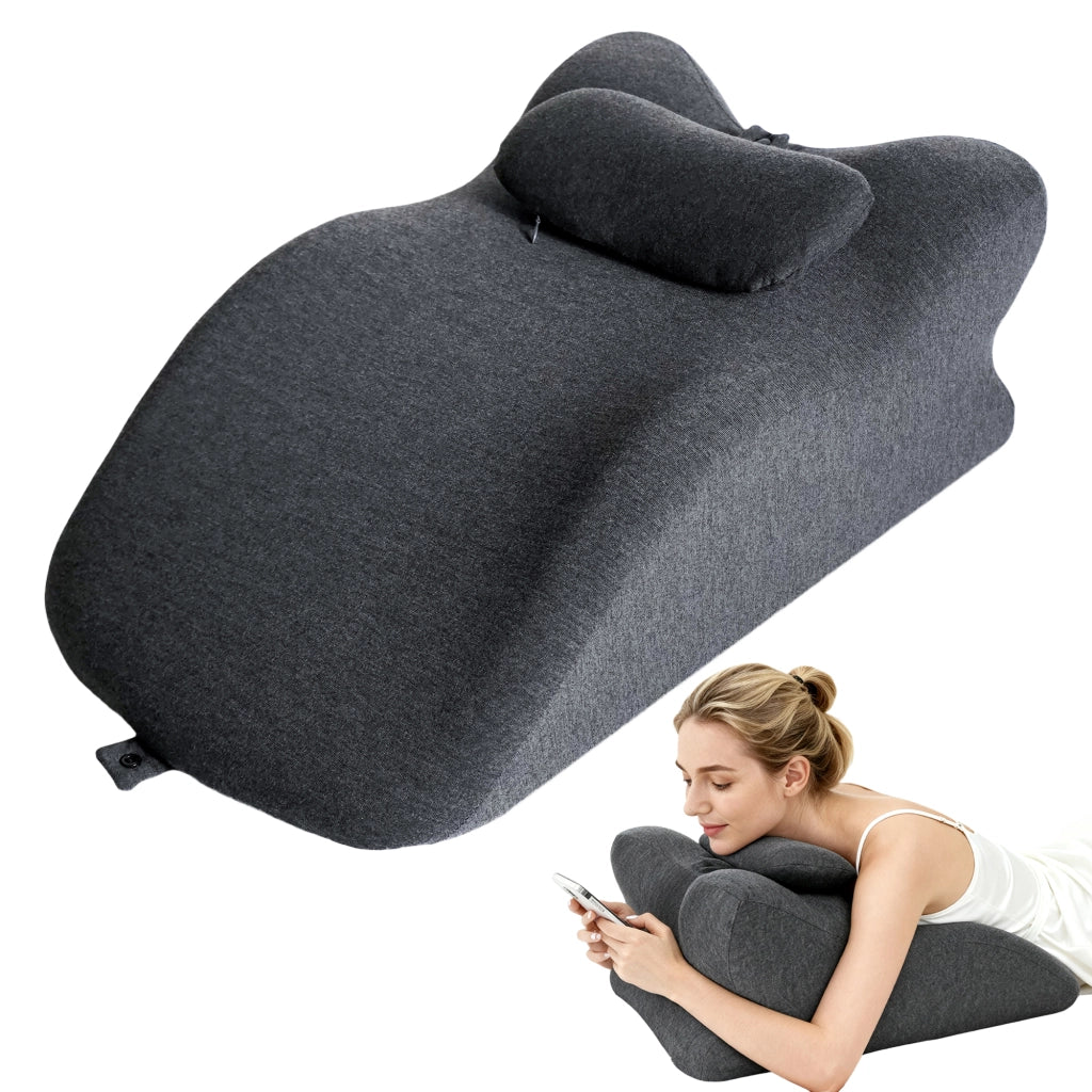 Cuscino ergonomico in memory foam ¨C Minimal ¨C grigio scuro, per sollievo reflusso e dolori schiena