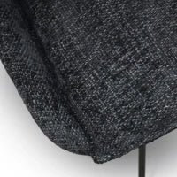 PAZZO DESIGN Sedia Biagio Nero set da 2 sedie con rivestimento in tessuto e gambe in metallo