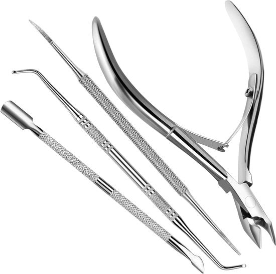 Set di cura delle unghie professionale - RVS taglierino per unghie, strumento per unghie ingrossate, vanga e levigatore per manicure e pedicure