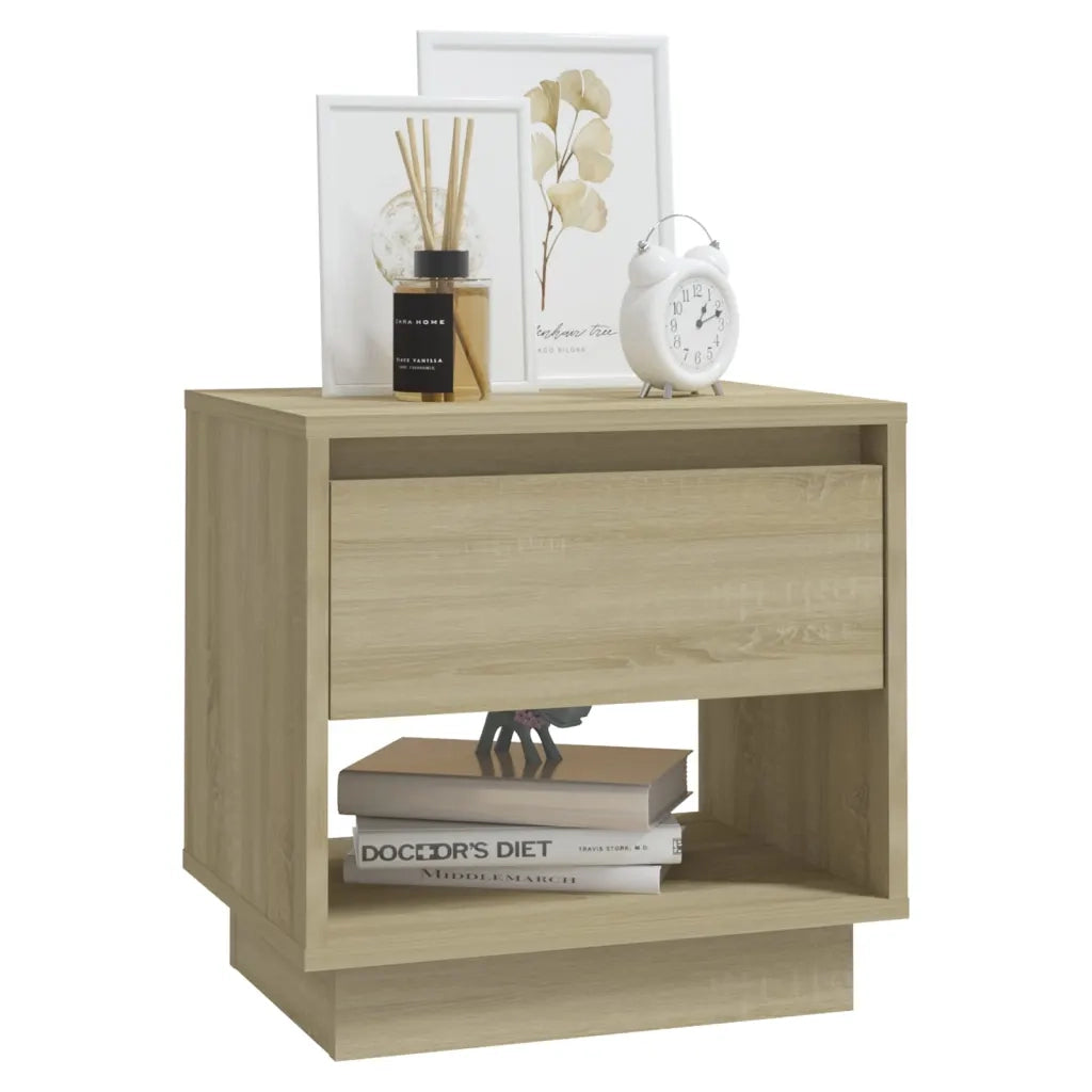 Comodino | Armadio da Notte | Mobiletto da notte Rovere Sonoma 45x34x44 cm in Truciolato
