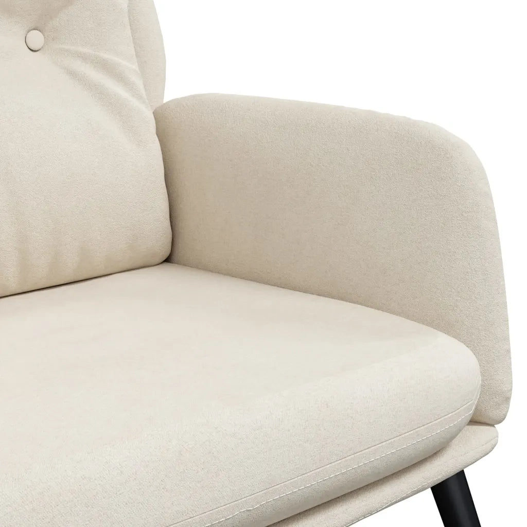Poltrona Rilassante Crema in Similpelle Scamosciata 341284