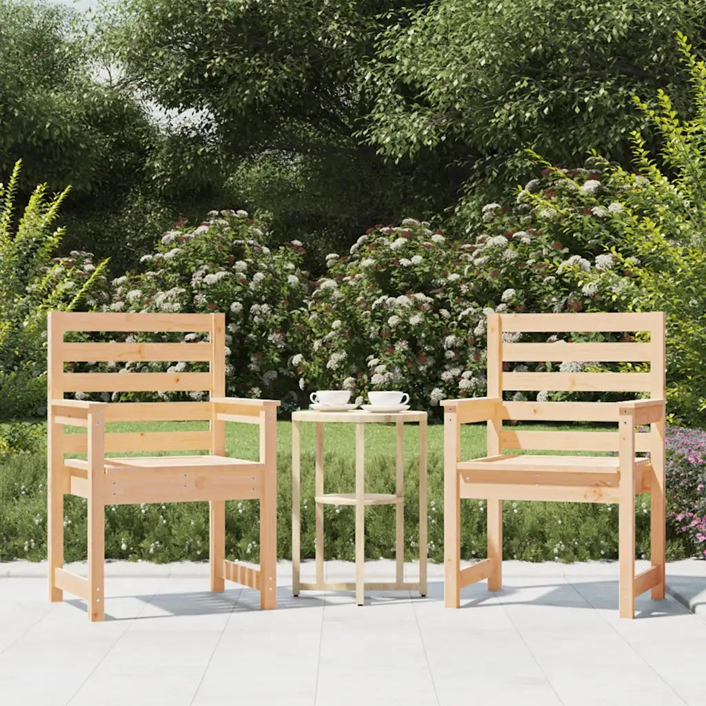 Sedie da Giardino 2 pz | Sedie da Esterno 60x48x91 cm Legno Massello di Pino