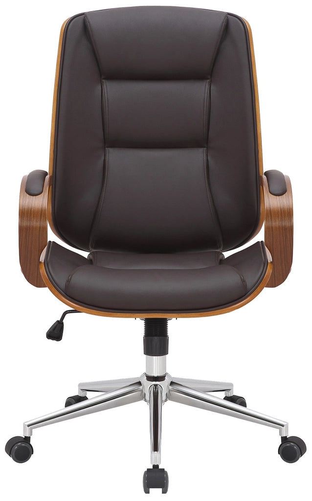 Sedia da ufficio Yankton in similpelle Noce/marrone