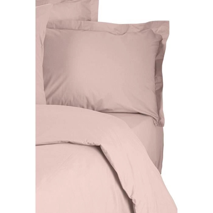 Completo letto - 1 copripiumino 220 x 240 cm + 2 federe 60 x 60 cm - 100% cotone rinforzato - Marrone
