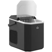 Macchina del Ghiaccio Autopulente da 9 Cubetti in 6-13 Minuti 22.2x29.4x29 cm in PP e Rame Nera