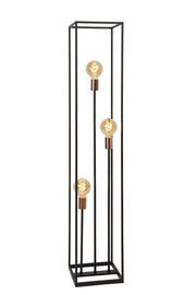Lucide Arthur lampada da terra 3xE27 nero oro 140cm