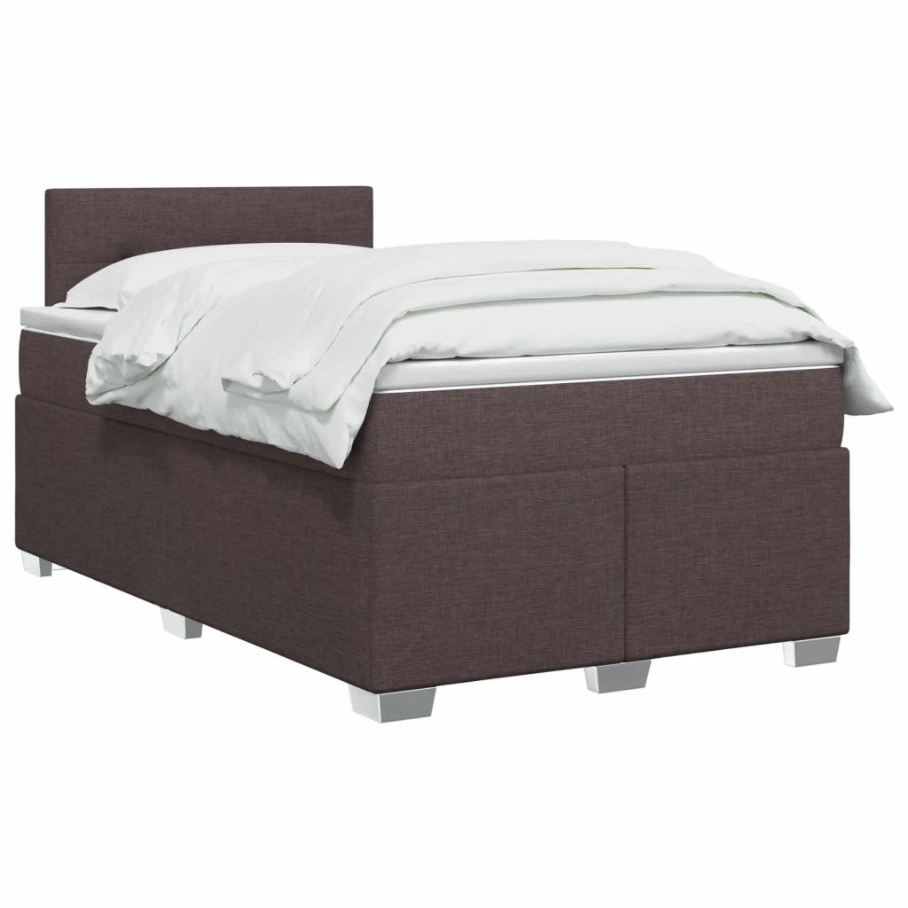 Letto box spring con materasso Marrone Scuro 120 x 200 cm 3450456