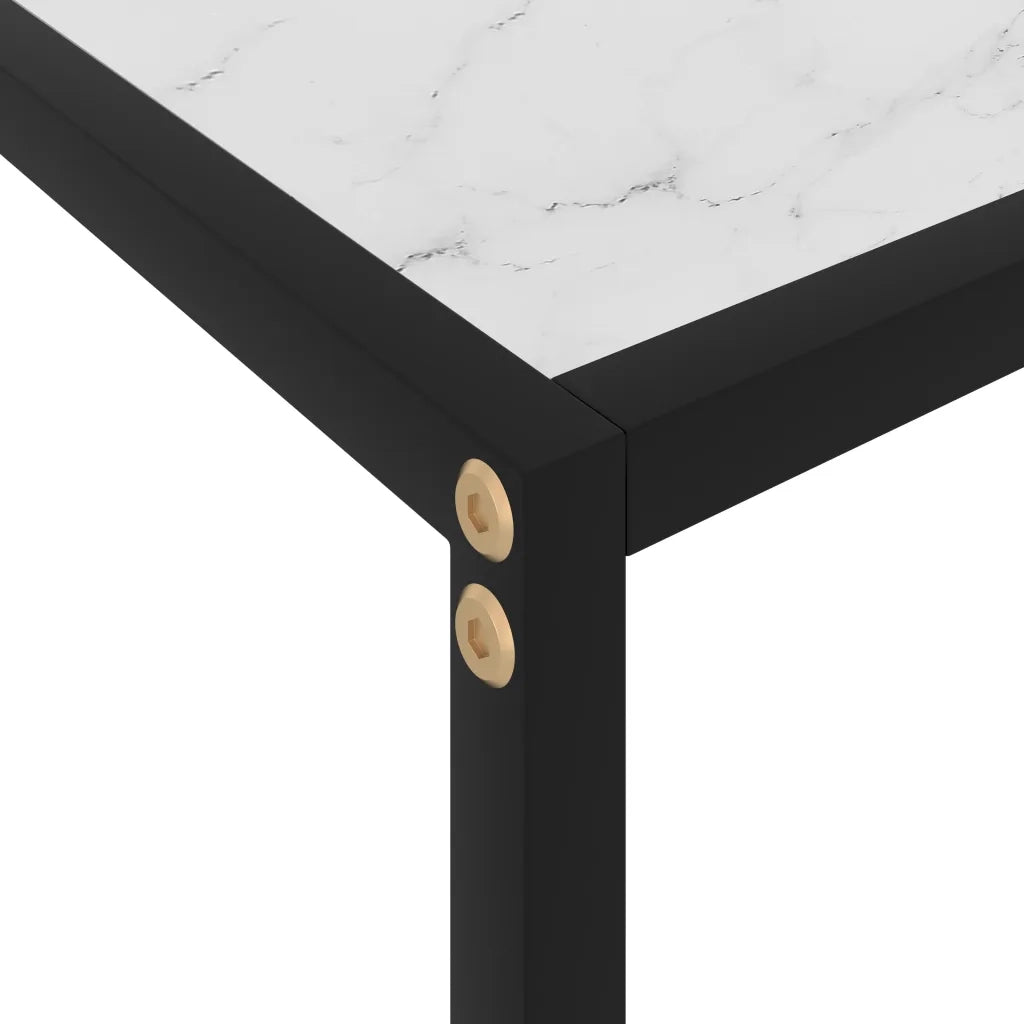 Tavolo Consolle | Tavolo d'Ingresso Bianco 120x35x75 cm in Vetro Temperato