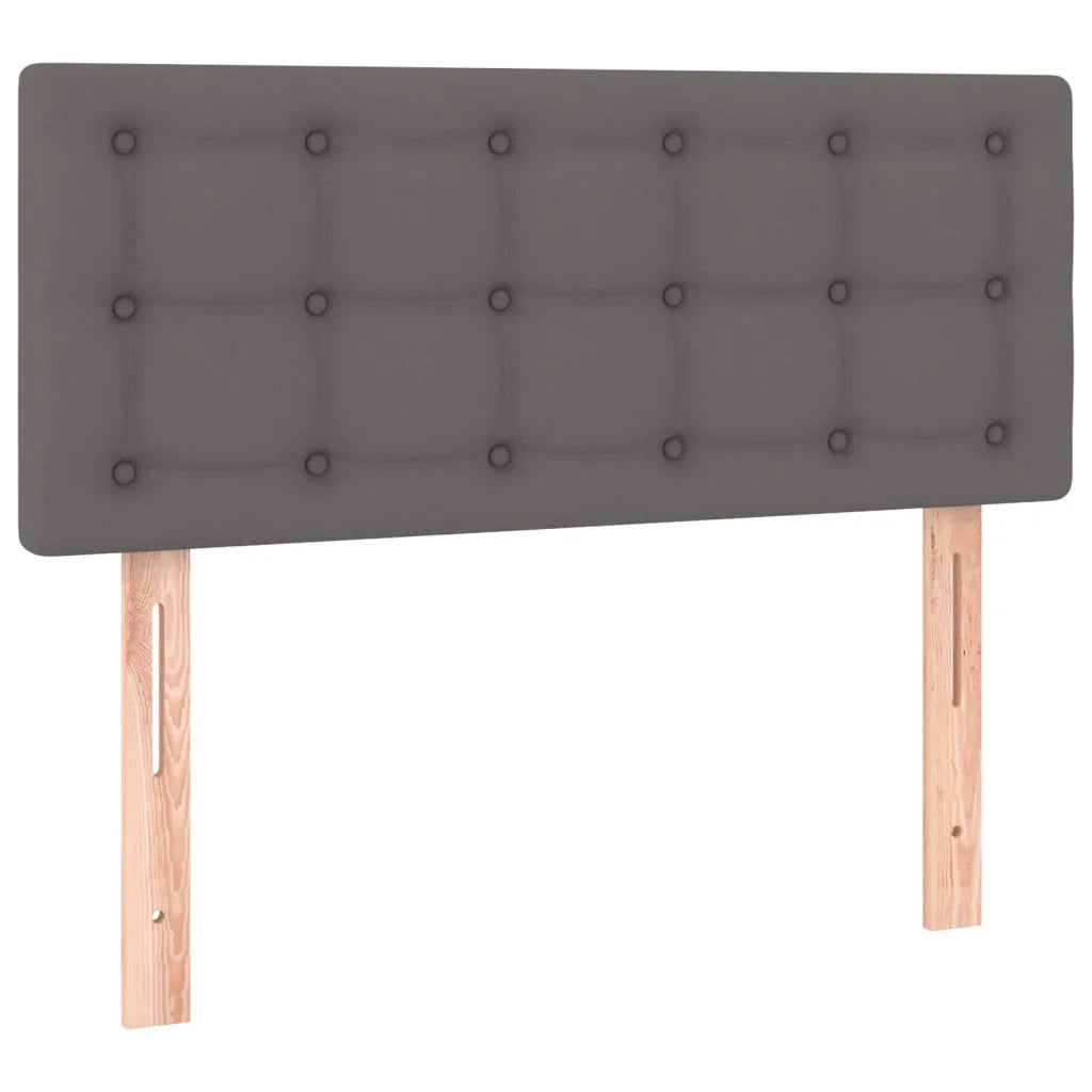 Giroletto a Molle con Materasso Grigio 120x190 cm in Similpelle
