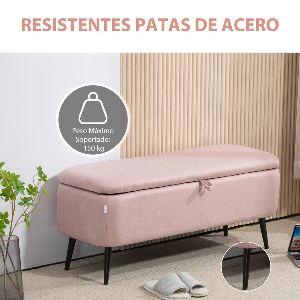 Cassettiera con coperchio ribaltabile ¨C zephmum ¨C rosa 101x38.5x44.5cm