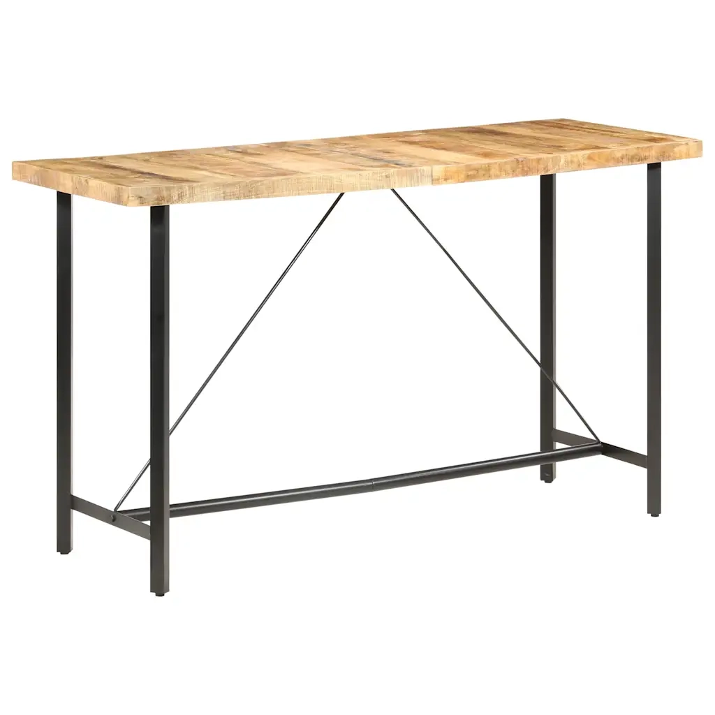 Tavolo da Bar 180x70x107 cm in Legno Ruvido di Mango 286613