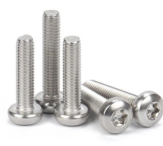 Viti Torx a 25 pezzi - M6 x 25 mm - Acciaio Inossidabile - Testa Ruotabile - Robusta - Liscia e Senza Brugola - Viti Macchine