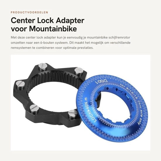 Adattatore di blocco centrale per bicicletta da mountain bike conversione da schijf a disco.