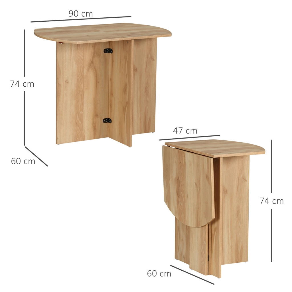 TAVOLO DA PRANZO PIEGHEVOLE SALVASPAZIO IN LEGNO 90X60X74CM QUERCIA