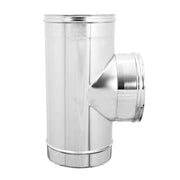 RACCORDO A TEE 90 FEMMINA CENTRALE MONOPARETE ACCIAIO INOX AISI 304 - ø80  - EUF