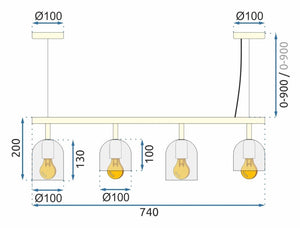 Lampada APP1030-4CP White