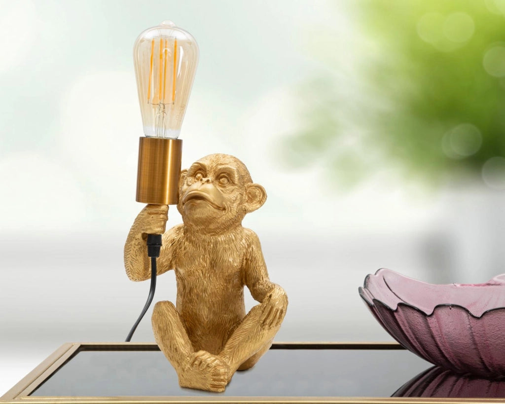 Lampada da Tavolo Monkey 17x14,5x25 cm in Poliresina
