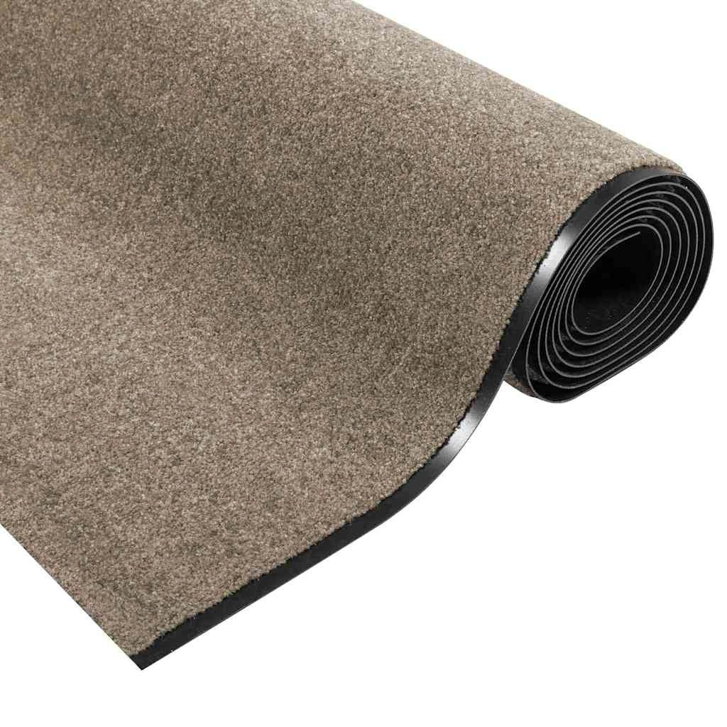 Zerbino d'ingresso rettangolare 120 x 350 cm antiscivolo elegante per interni poliammide beige 02_0057989