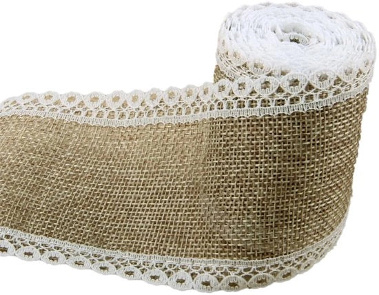 Banda di Juta 3 Rotoli - Juta a Rotoli 10 cm Largo - Kant Vintage di Lino - Juta Naturale - Tendina per Polli - Per Avvolgere Regali - Lint di Kant