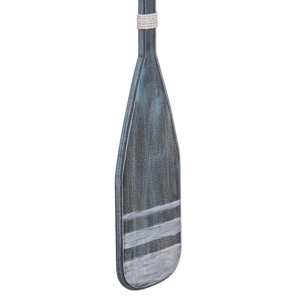 Figura decorativa a forma di remo in legno blu 17x2x97h cm