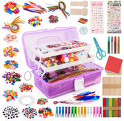 Set di attività per bambini, cassa di attività, oltre 2200 set di attività per bambini dai 3 ai 12 anni, bastoncini da disegno, palloncini, forchette, cucchiai, occhiali a molla, paillette, attrezzature per attività per bambini.