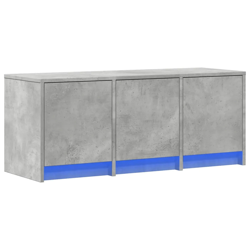 vidaXL Mobile Porta TV con LED Grigio Cemento 97x34x40 cm Truciolato
