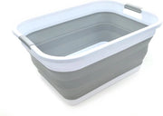 Organizzatore per cani in plastica WASMAND - Contenitore op-poup opgonfondibile - Lavabo portatile - Scatola per lavare con risparmio di spazio - Lavabo per cani in grigio