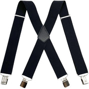 Cinture di lavoro per uomini - Cinture elastiche adattabili - Colori fissi - Nero - Clip comodi - 5x120cm - Cinture di lavoro