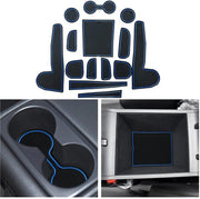 Compatibile con Hyundai Tucson NX4 2022 2021 2023 2024, Tappeti in gomma Tucson NX4 Console centrale Antislip Tappeti Antislip supporto bicchiere in gomma Tappeto in gomma Armrest Tucson 2024 Accessori elettronici (blu)