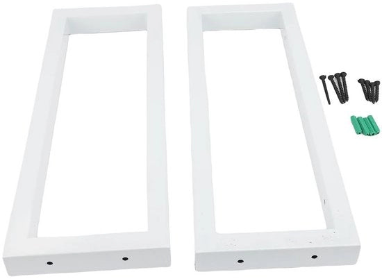 Set di console a muro da 2 pezzi - Sostegni per pannelli - Supporto per lavandino - Supporto per console - Costruzione metallica di alta qualità - Design moderno - Braccioli per pannelli