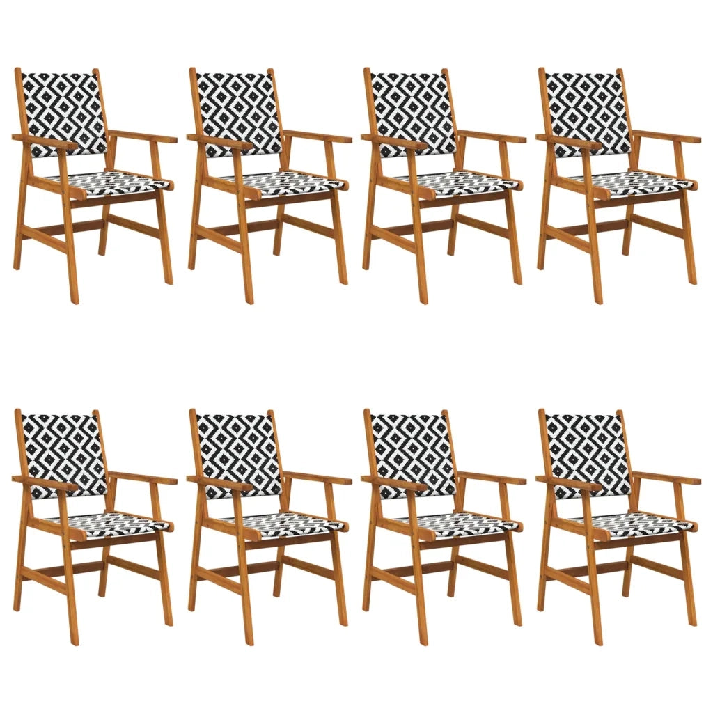 Sedie da giardino 8 pz in Legno Massello di Acacia 3096601