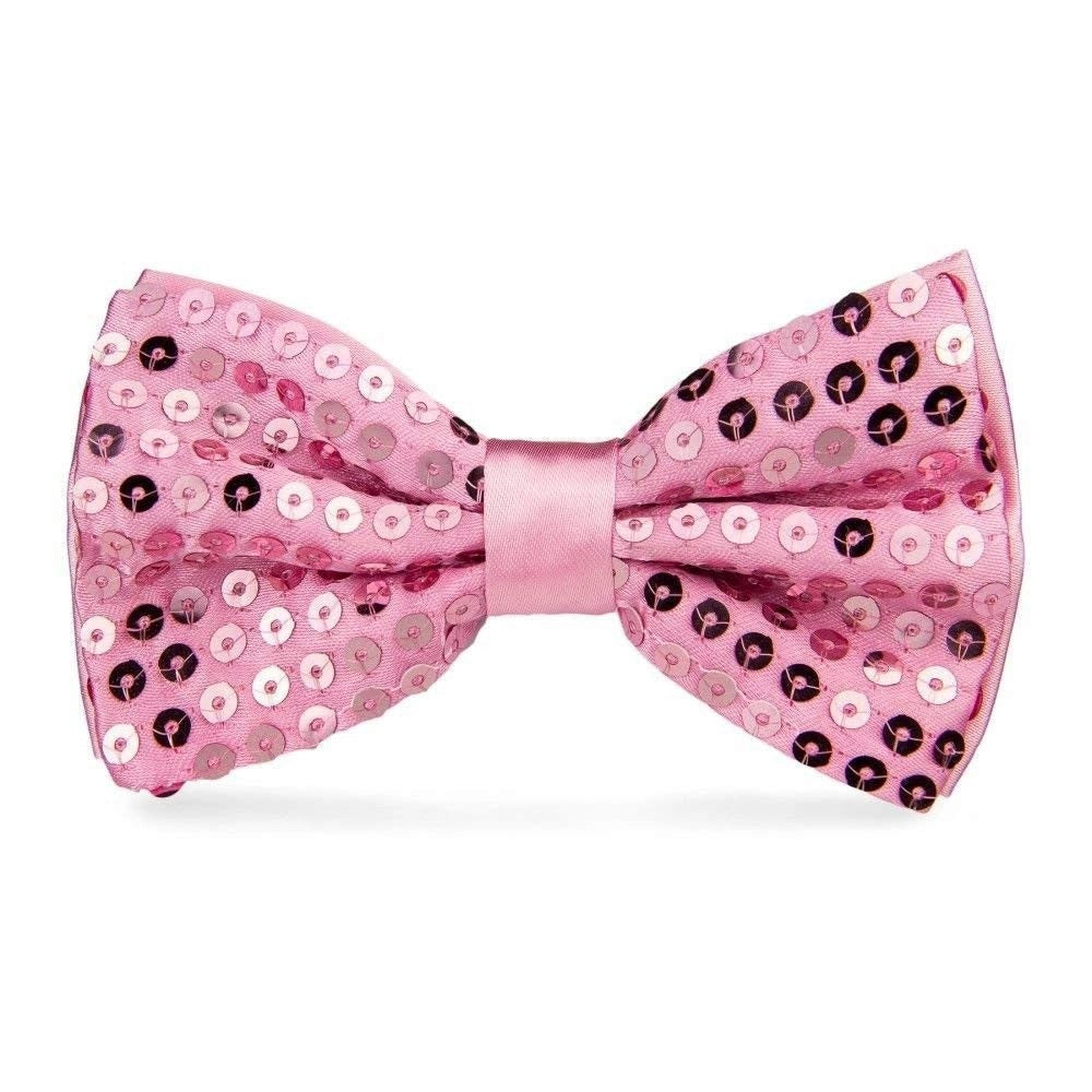 Trade Shop - Papillon Paillettes Rosa Chiaro Teatro Paillette Cravattino Farfallino Cravatta -