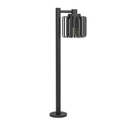 Paletto Esterno Moderno Selinus Acciaio Nero 1 Luce E27