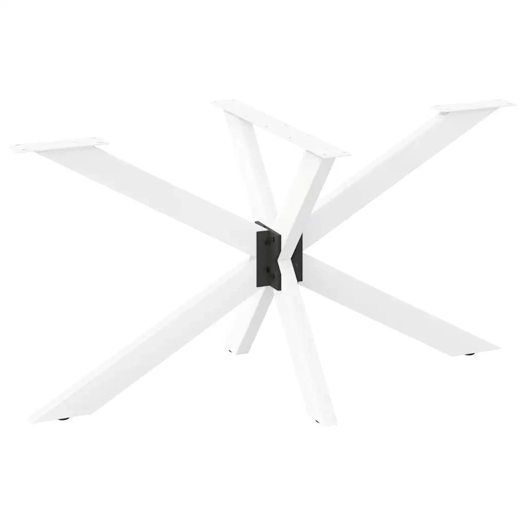 Gamba per Tavolo da Pranzo a Forma di Ragno Bianca 120x68x(72-73) cm Acciaio