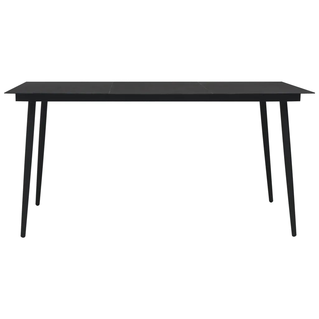 Set da Pranzo da Giardino 7 pz in Polyrattan e Vetro cod mxl 34649