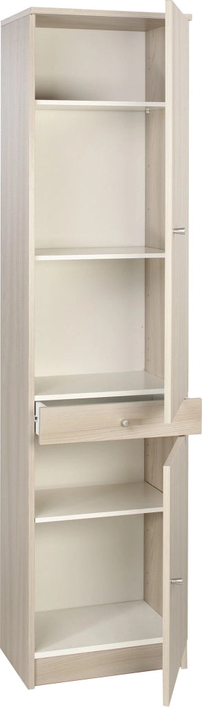 Armadio 2 Ante 1 Cassetto 46x183x34 cm Olmo Chiaro